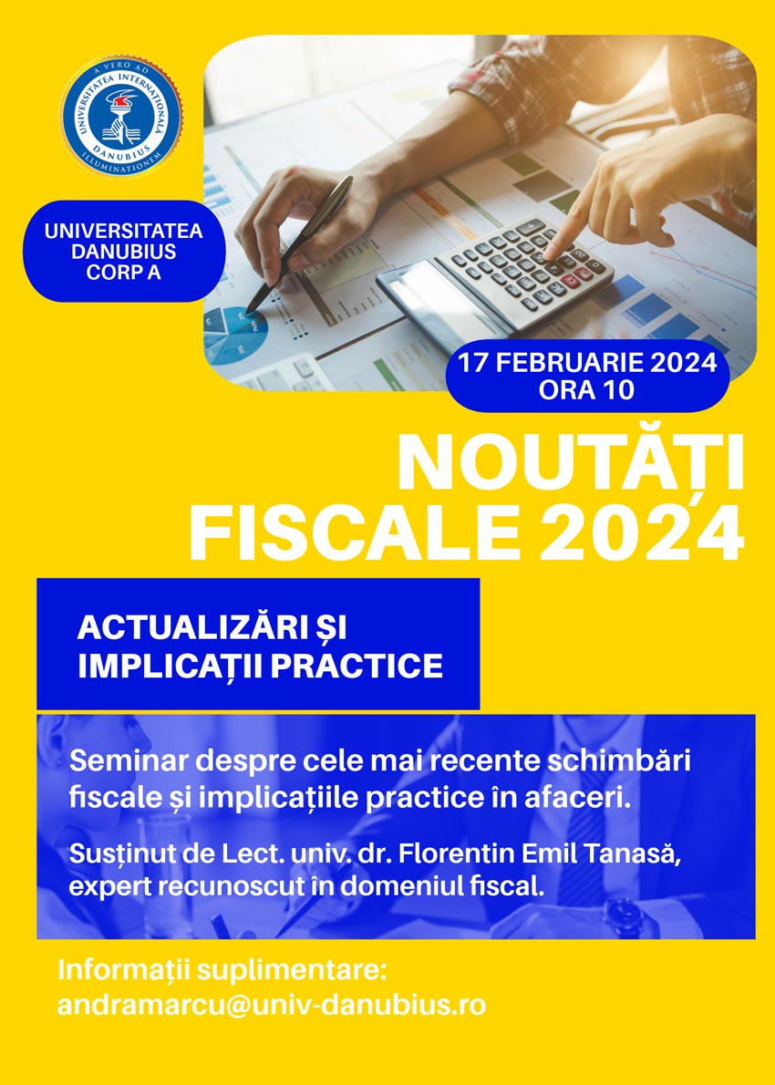 Seminar: Noutăți Fiscale 2024 – Actualizări și Implicații Practice