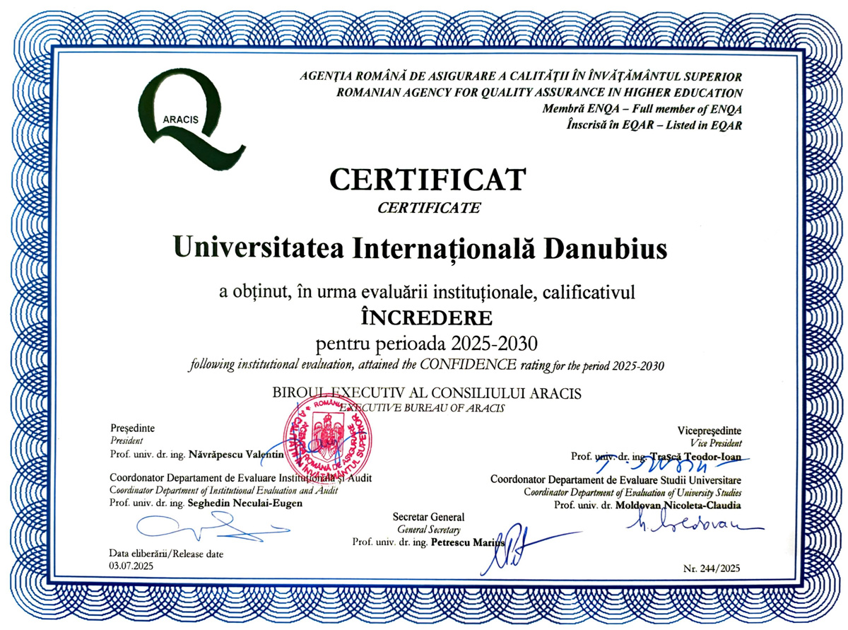 Recunoaștere oficială: „ÎNCREDERE” din partea ARACIS