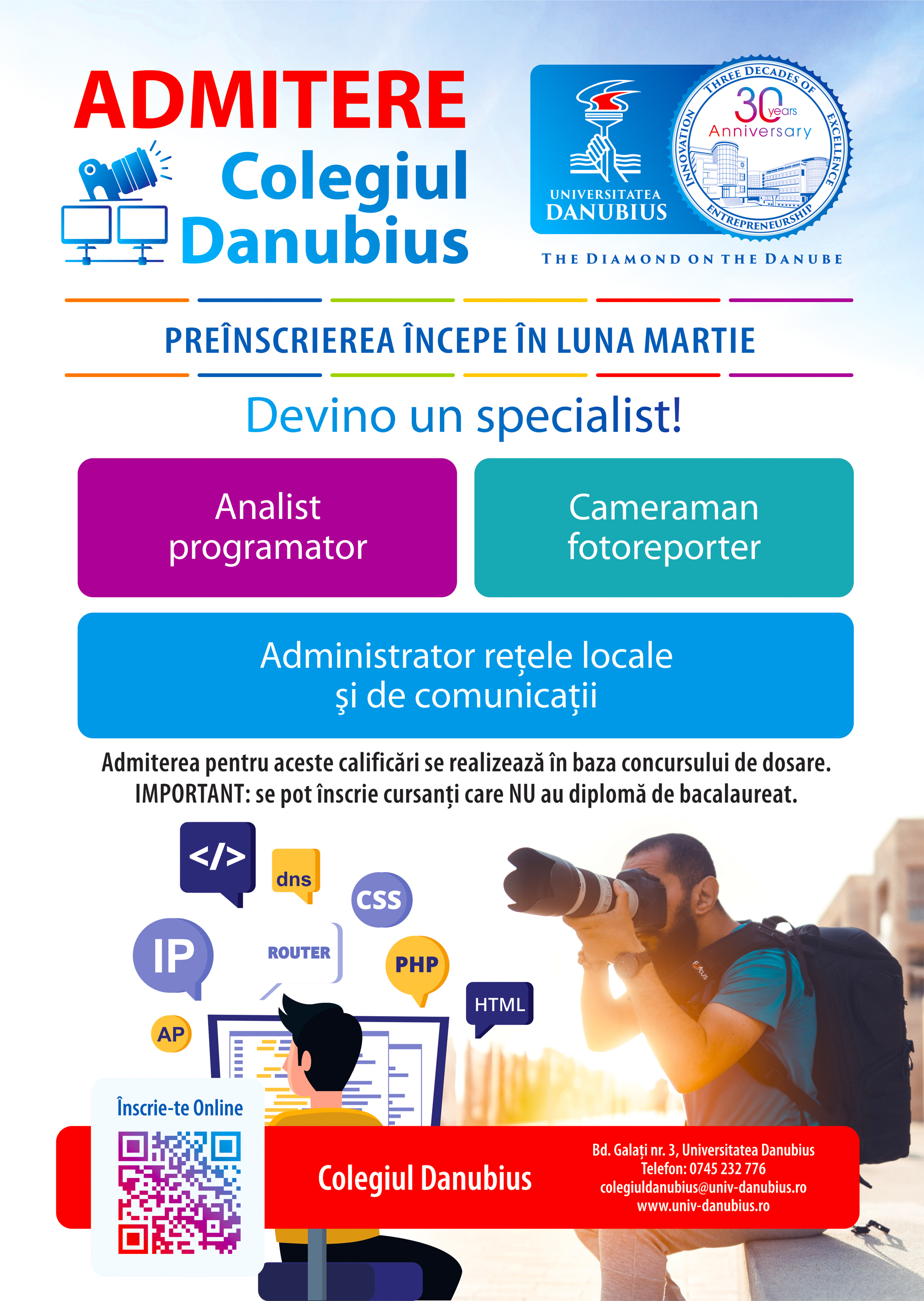 Au inceput inscrierile la Colegiul Danubius