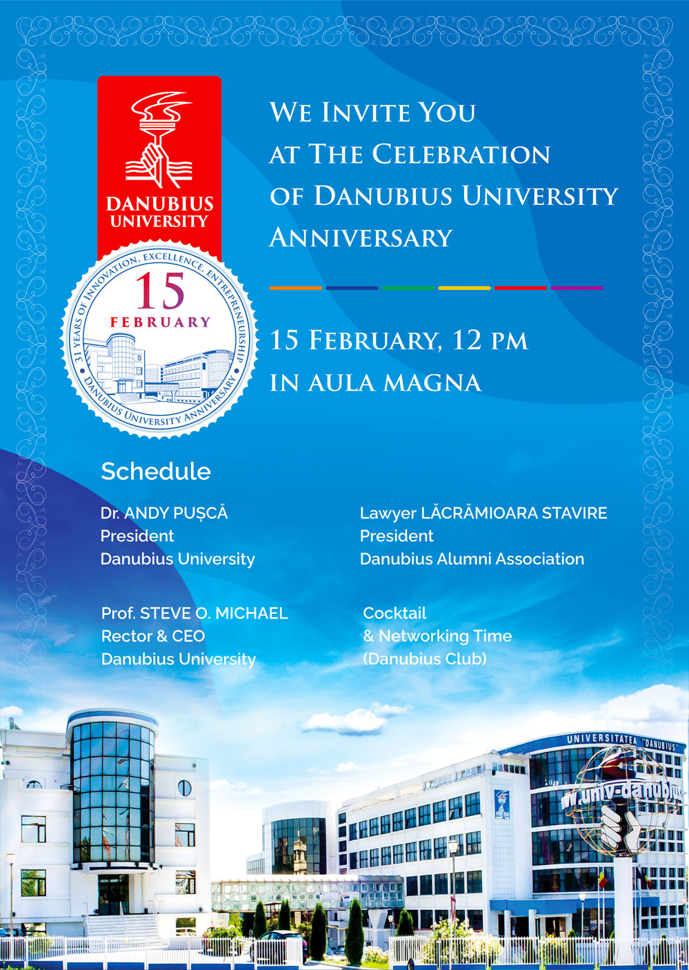 February, 15 - DANUBIUS UNIVERSITY ANNIVERSARY DAY