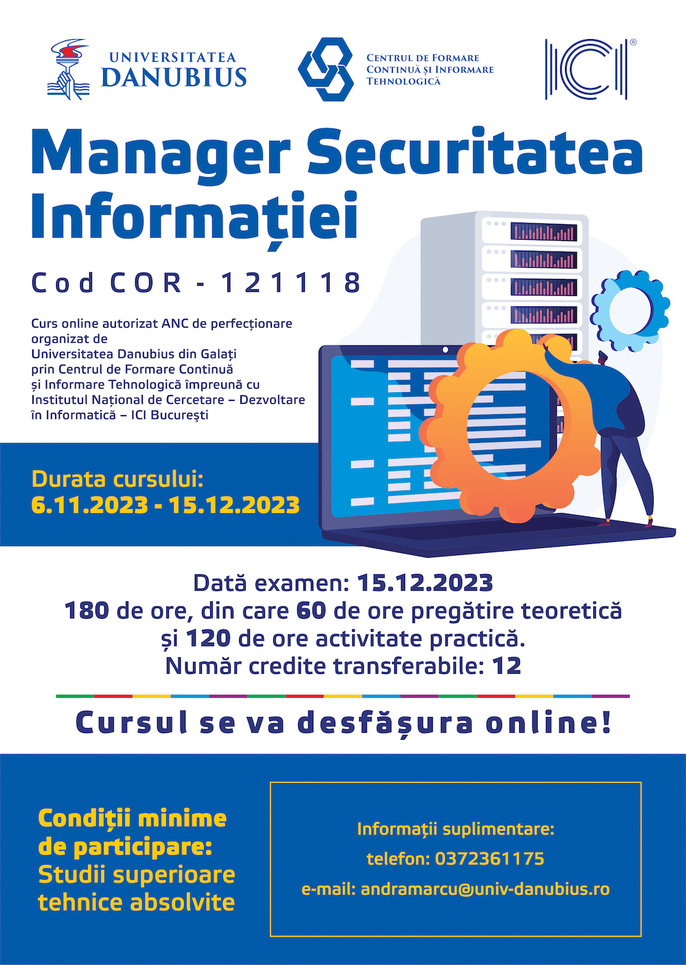 CURS MANAGER SECURITATEA INFORMAȚIEI (cod COR 121118)