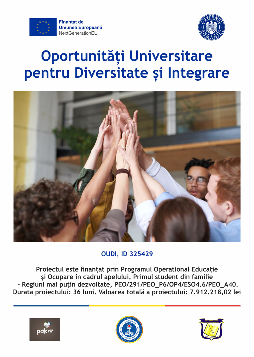 APEL DE INSCRIERE ELEVI DE LICEU IN PROIECTUL OUDI – ID 325429 