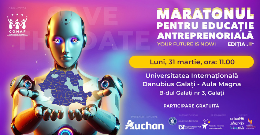 MARATONUL PENTRU EDUCATIE ANTREPRENORIALA, Editia a III-a, din nou la Universitatea Internationala Danubius