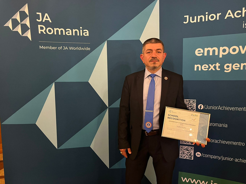 Recunoaștere pentru Excelență în Educația Antreprenorială: Universitatea Internațională Danubius, premiată la Gala Junior Achievement 2025