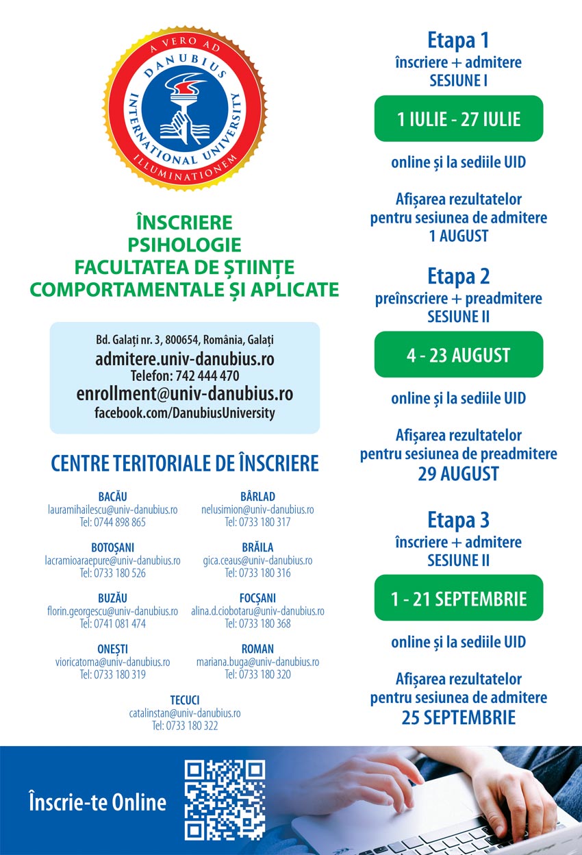 Specializarea Psihologie la UID: Educație de Calitate pentru O Carieră de Succes