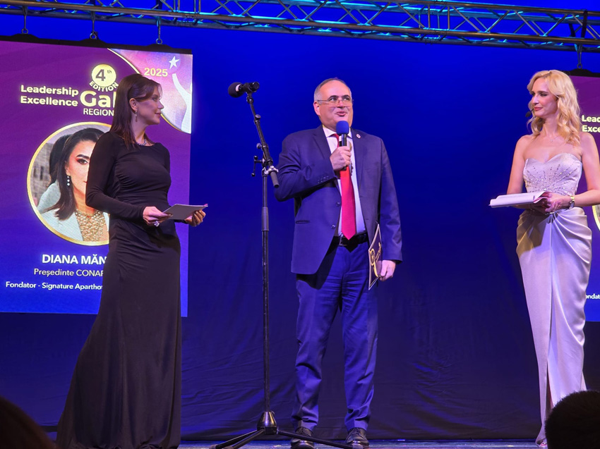 Distinction Awarded to the President of the Board of Directors, Dr. Andy Pușca, at the Leadership Excellence Gala
