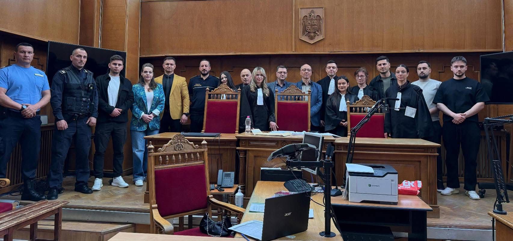 Formarea juridică prin practică: studenții Facultății de Drept și Guvernanță Internațională, implicați într-un proces simulat penal