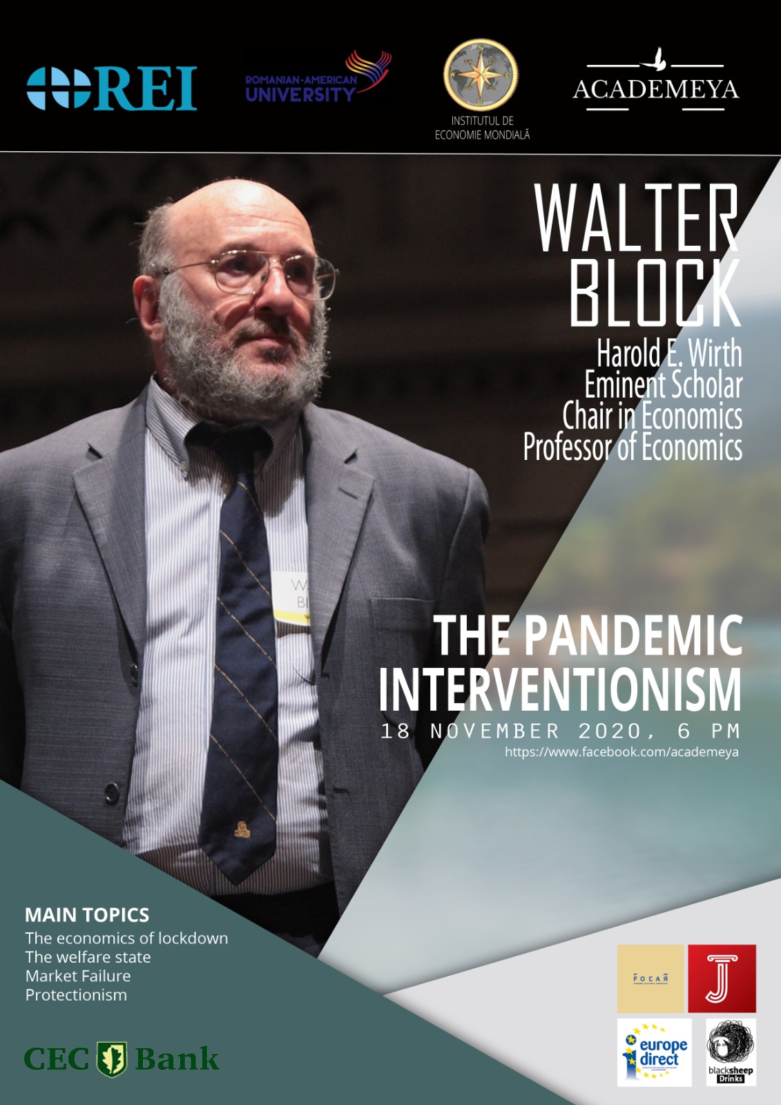 WALTER BLOCK : CONFERINȚA CU TEMA The Pandemic Interventionism